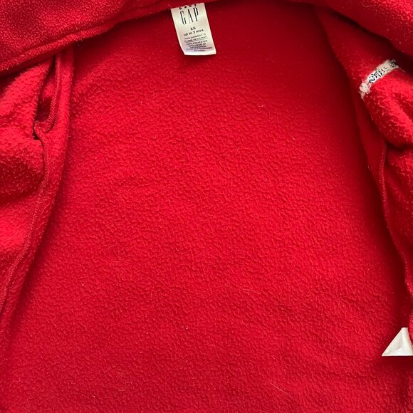Baby Gap 0-3M Red Fleece Housecoat Heart Cozy VGUC Infant Robe - Picture 10 of 16